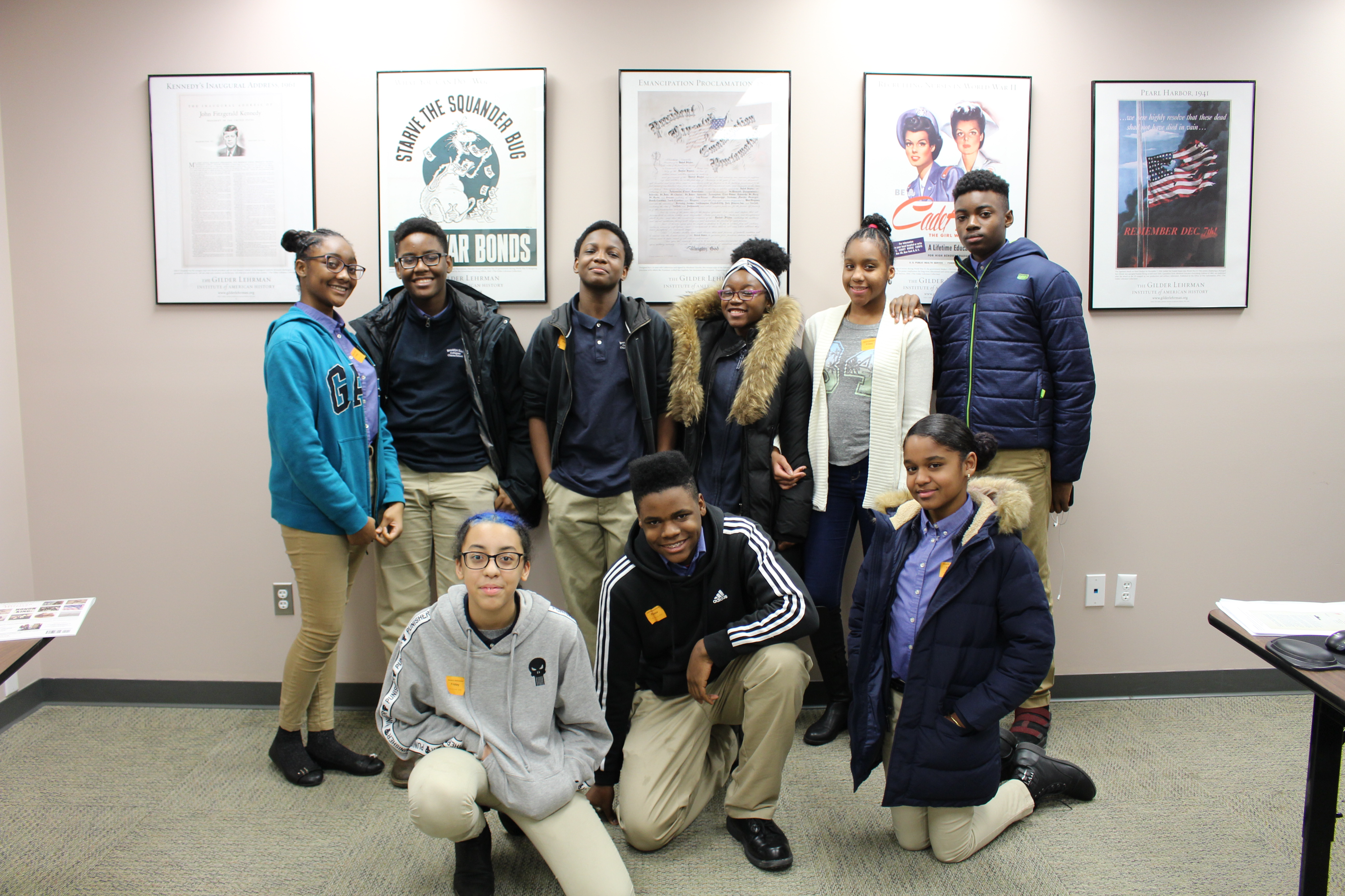 Students from Brooklyn East Collegiate visited the Gilder Lehrman Collection in January 2019.