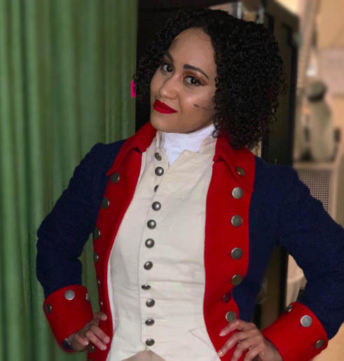 Woman in Revolutionary War Uniform