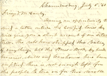 William H. Boyle to Isaac McCauley, July 5, 1863 (Gilder Lehrman Collection) William H. Boyle to Isaac McCauley, July 5, 1863 (Gilder Lehrman Collection)