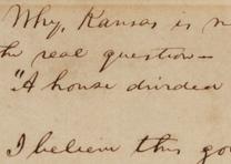 Abraham Lincoln, notes for the “House Divided” speech, ca. December 1857 (Gilder Lehrman Collection)