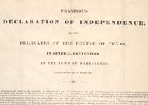 Texas Declaration of Independence, March 2, 1836. (Gilder Lehrman Collection) Texas Declaration of Independence, March 2, 1836. (GLC02559)