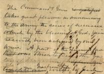 Draft of Robert E. Lee's address to his troops, ca. May 14, 1864, p. 1. (Gilder Lehrman Collection) Draft of Robert E. Lee's address to his troops, ca. May 14, 1864. (GLC04429)
