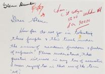 Ronald Reagan to Glenn Dumke, August 15, 1967. (Gilder Lehrman Collection) Ronald Reagan to Glenn Dumke, August 15, 1967. (GLC04929)