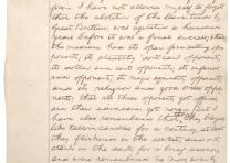 Abraham Lincoln, speech fragment concerning the abolition of slavery, ca. July 1858. (Gilder Lehrman Collection) Abraham Lincoln, speech fragment concerning the abolition of slavery, ca. July 1