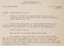 Dwight D. Eisenhower, “Victory Order of the Day,” May 8, 1945. (Gilder Lehrman Collection) Dwight D. Eisenhower, “Victory Order of the Day,” May 8, 1945. (GLC05622.04)