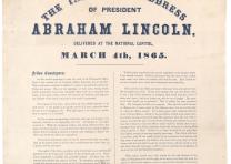 The Inaugural address of President Abraham Lincoln delivered at the National Capitol, March 4, 1865. (Gilder Lehrman Collection) The Inaugural address of President Abraham Lincoln delivered at the National Cap