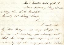 Ulysses S. Grant to Stephen A. Hurlbut, May 31, 1863 (Gilder Lehrman Collection) Ulysses S. Grant to Stephen A. Hurlbut, May 31, 1863 (GLC07055)