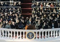 President John F. Kennedy giving his inaugural address, January 20, 1961 (Army Signal Corps photograph, courtesy of the John F. Kennedy Library and Museum) President John F. Kennedy giving his inaugural address, January 20, 1961 (Army S