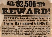“$2,500 Reward!,” Mississippi Co., Missouri, broadside, August 23, 1852. (Gi “$2,500 Reward!,” Mississippi Co., Missouri, broadside, August 23, 1852. (Gi