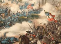 The Battle of Pea Ridge, Arkansas, published by Kurz and Allison, Chicago, IL, 1889. (Gilder Lehrman Collection)