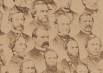 Lawmakers Who Voted Aye for the Thirteenth Amendment, photographic montage by George M. Powell, ca. 1865 (Gilder Lehrman Collection) Lawmakers Who Voted Aye for the 13th Amendment, ca. 1865 (GLC01230)
