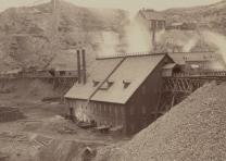 View of a mining factory, Homestake Works, in Lead City, South Dakota, photographed by John C.H. Grabill, 1889. (Library of Congress Prints and Photographs Division)