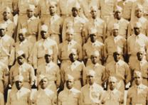 Battery B, 338th Antiaircraft Artillery, ca. 1943, detail. (Gilder Lehrman Collection) Battery B, 338th Antiaircraft Artillery, ca. 1943. (Gilder Lehrman Collection)