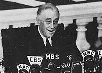 Franklin Roosevelt addressing Congress, March 1, 1945. (National Archives and Records Administration) Franklin Roosevelt addressing Congress, March 1, 1945. (NARA 196081)