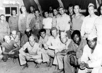 African American and white soldiers during World War II at a heavy bomber base in Italy, March 1, 1945. Courtesy of the Harry S. Truman Library and Museum. African American and white soldiers during World War II at a heavy bomber base i