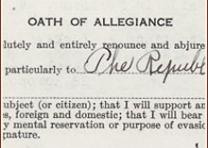 Oath of Allegiance of Mikael Amerikian, 1931 (National Archives and Records Administration) Oath of Allegiance of Mikael Amerikian, 1931 (NARA ARC # 595054)