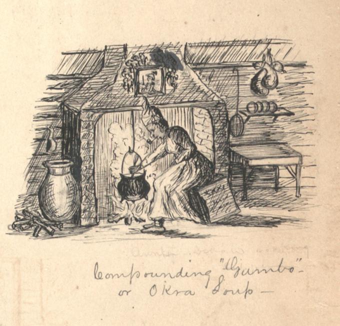 "Compounding 'Gumbo' or Okra Soup," ca. 1864. (Gilder Lehrman Collection)