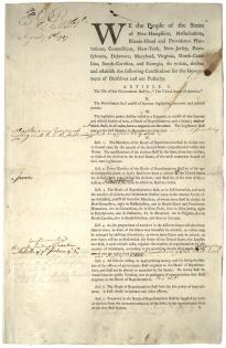 Constitution [printing of first draft] [Committee of Detail], August 6, 1787.