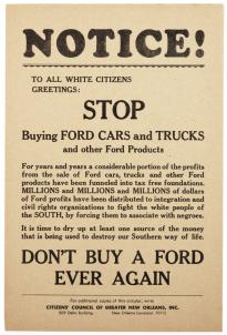  “Don’t Buy A Ford Ever Again” broadside, ca. 1960. (GLC08259)