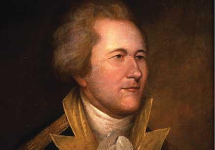 Portrait of Hamilton in Uniform by an unidentified artist, based on a portrait by Charles Willson Peale (New-York Historical Society) Portrait of Hamilton in Uniform by an unidentified artist, based on a portrait b