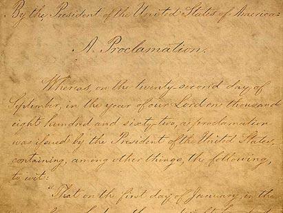 'This act, sincerely believed to be an act of justice, warranted by the Constitution' Lincoln's Emancipation Proclamation, January 1, 1863 (U.S. National Archives and Records Administration) 'This act, sincerely believed to be an act of justice, warranted by the Constitu