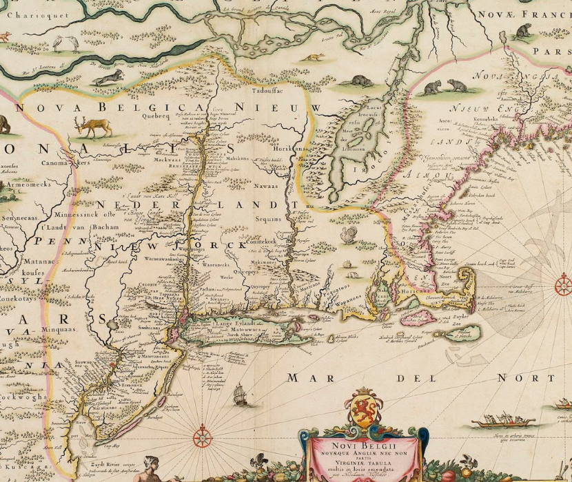 1682 Map depicting New Netherland (New England)