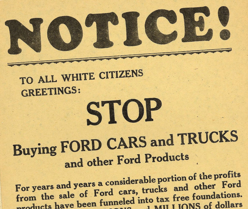 Notice to boycot Ford.