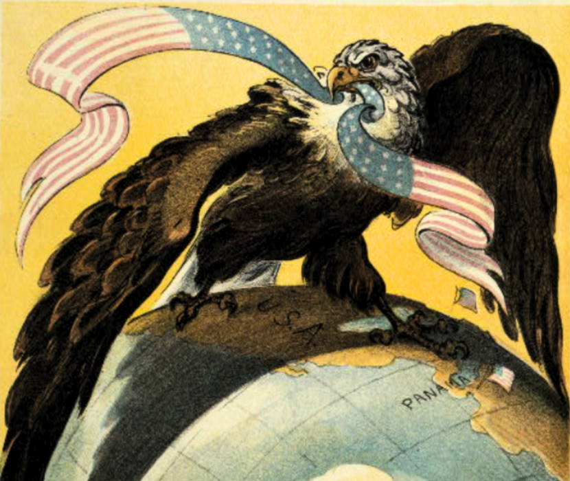 Illustration about American imperialism.
