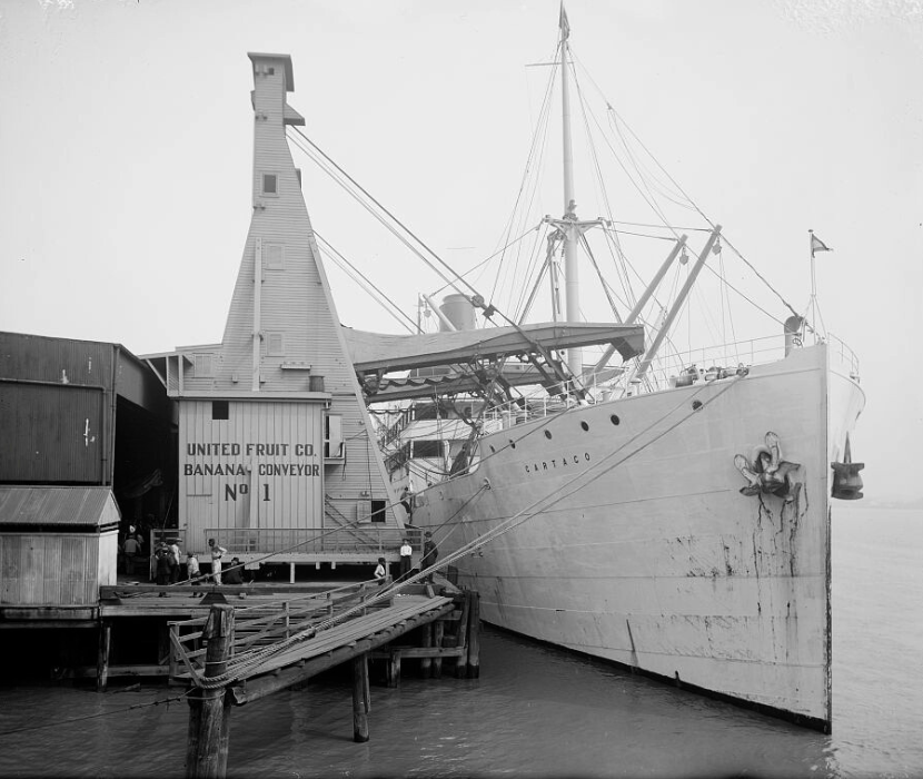 Photo of United Fruit Company shipping operation.