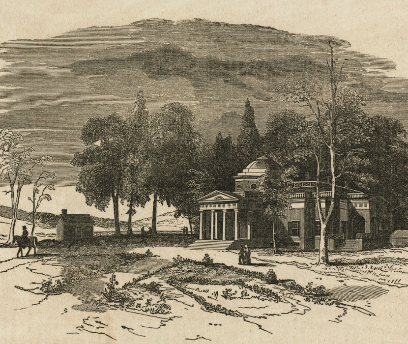 Landscape view of Monticello estate