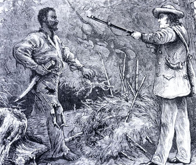Print showing the capture of Nat Turner