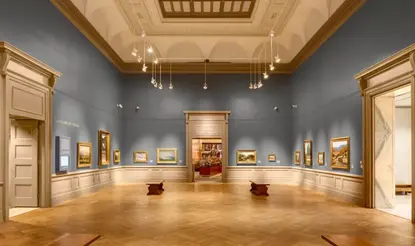 Interior of a gallery space at the Virginia Museum of History and Culture