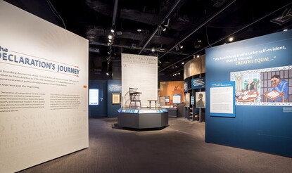The Declaration's Journey exhibition at the Museum of the American Revolution.
