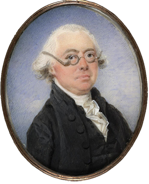 James Wilson by Jean Pierre Henri Elouis, watercolor on ivory, ca. 1792 (Smithsonian American Art Museum)