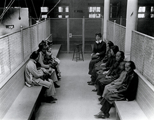 Chinese women and children detained at the Angel Island Immigration Station, California, early twentieth century (National Library of Medicine)