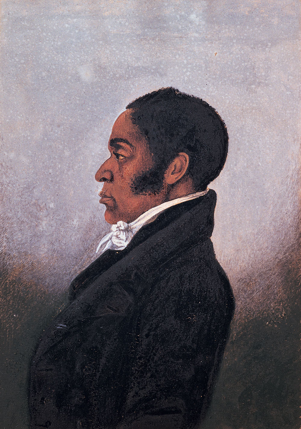 A portrait of James Forten by an unknown artist, watercolor on paper, ca. 1818. (Leon Gardiner Collection 151. Historical Society of Pennsylvania.)