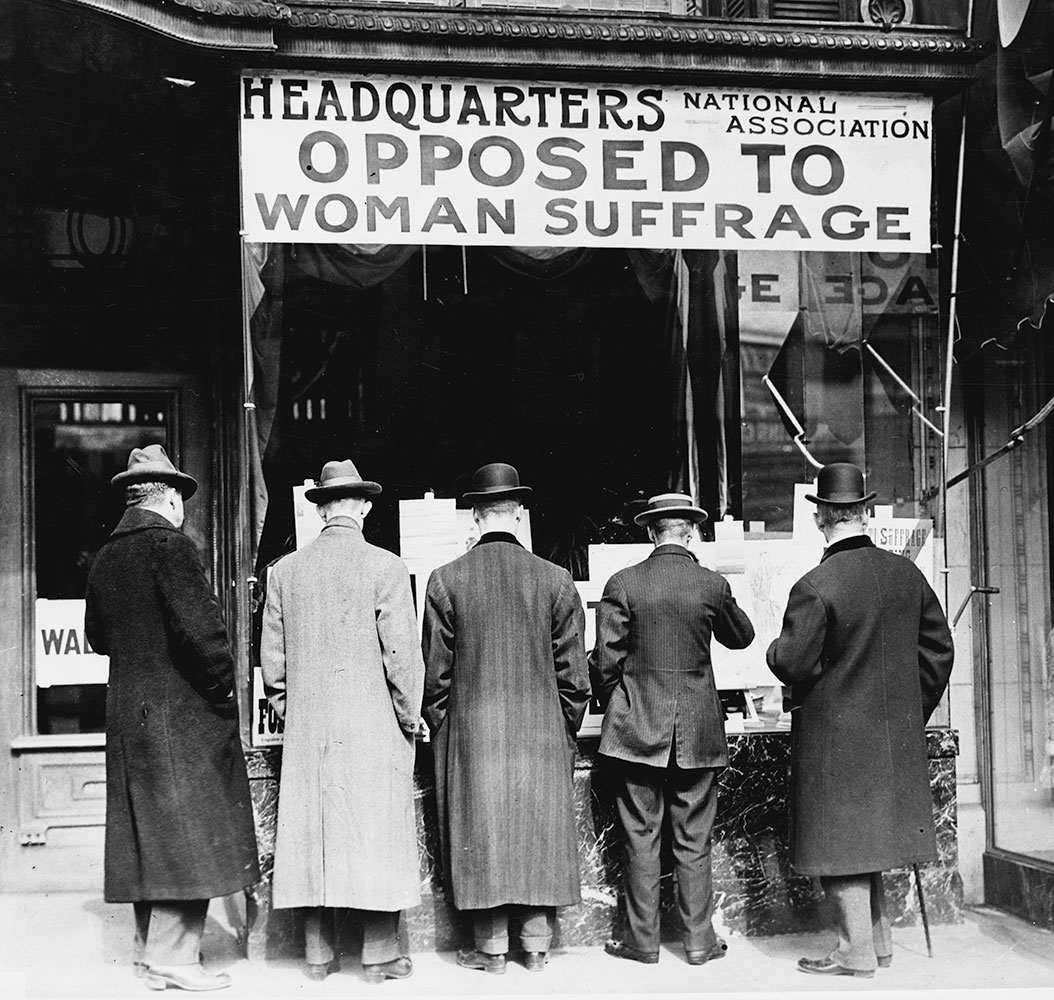 National Anti-Suffrage Association office in Washington DC, photograph by Harris & Ewing, ca. 1911. (Library of Congress)