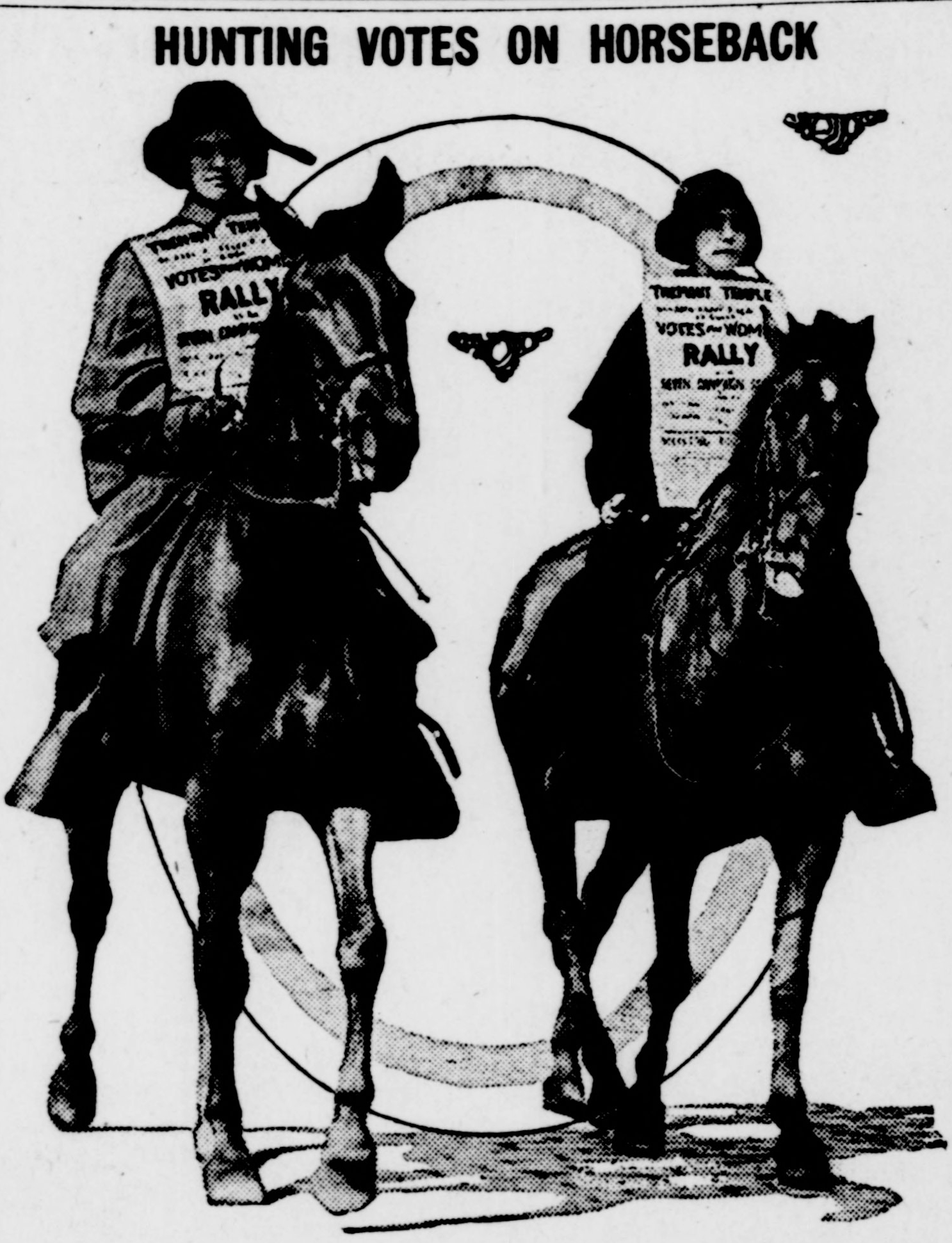 "Hunting Votes on Horseback," Tensas Gazette, St. Joseph, LA, May 29, 1914. (Chronicling America, Library of Congress)