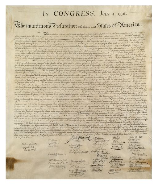 Declaration of Independence [W.J. Stone facsimile on vellum] | Gilder ...