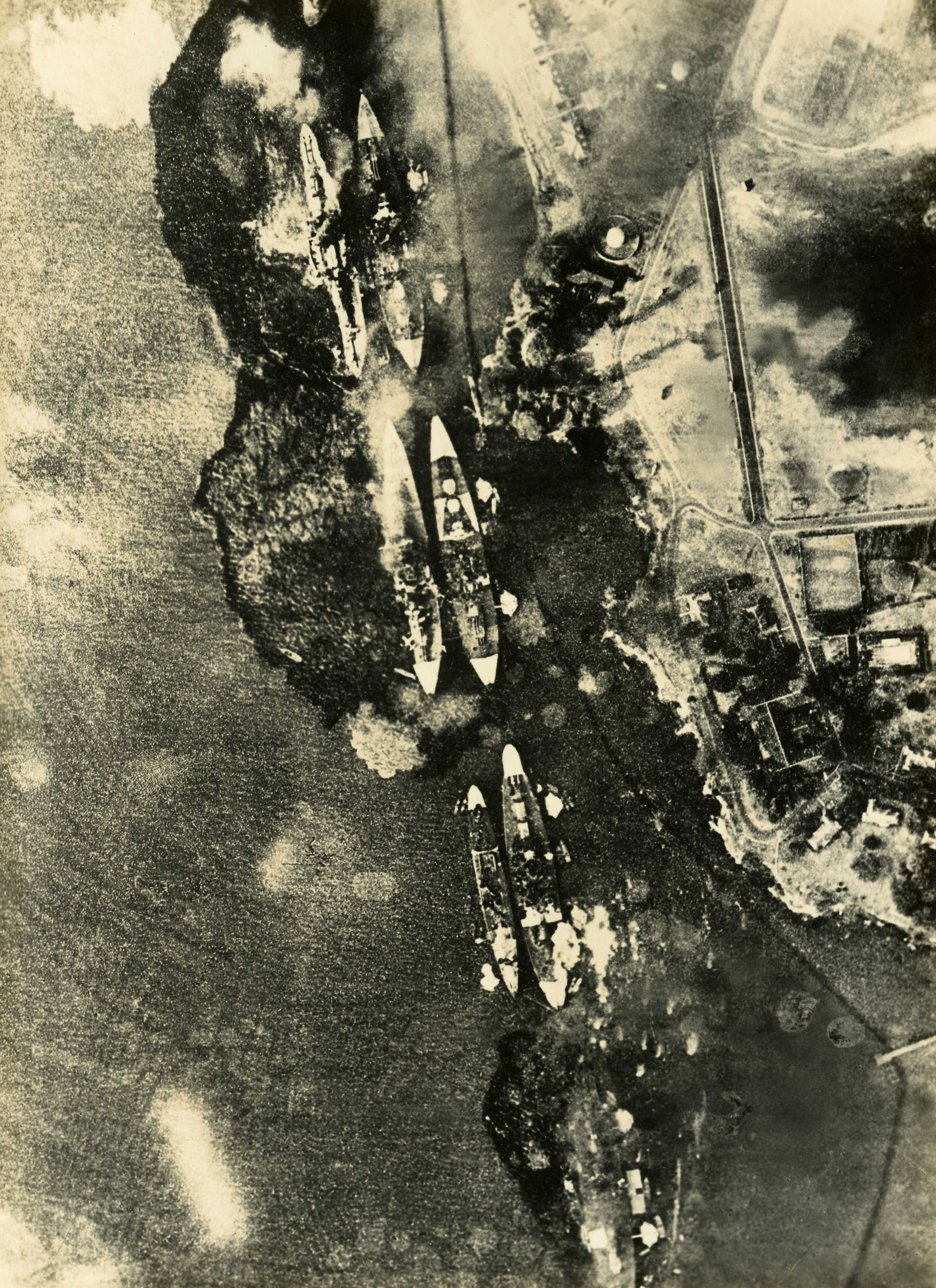 Japanese bombardment of Battleship Row, December 7, 1941 (Gilder Lehrman Col