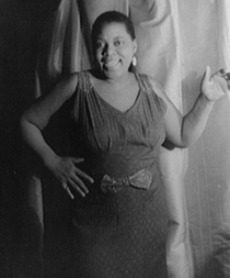 From left to right: Bessie Smith, 1936, and W. C. Handy, 1941. Photographs by Carl Van Vechten. (Library of Congress); Blind Lemon Jefferson, ca. 1926-1929 (Wikimedia Commons)