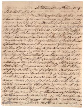 Robert E. Lee to John MacKay, June 26, 1834. (The Gilder Lehrman Institute)
