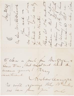 Andrew Carnegie to Hiram Hitchcock, January 31, 1889 (Gilder Lehrman Collection)