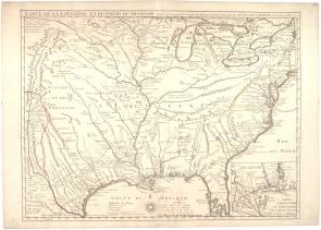 Carte de la Louisiane et du cours du Mississippi [map of North America], by Guil
