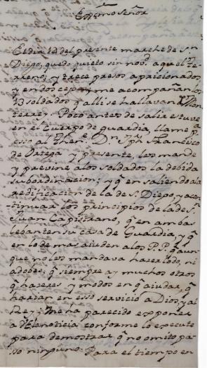 Fernando de Rivera y Moncada to Antonio de Bucareli y Ursua, October 20, 1776.