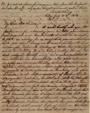 Mary Oden to Emily J. Semmes, July 10, 1863. (GLC07225)