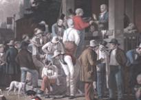 The County Election, based on a painting by George C. Bingham, 1854. (Gilder Leh