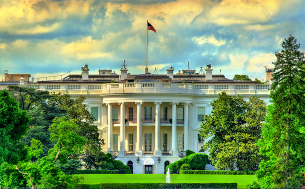 The White House and front lawn