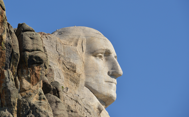 George Washington's face in Mount Rushmore