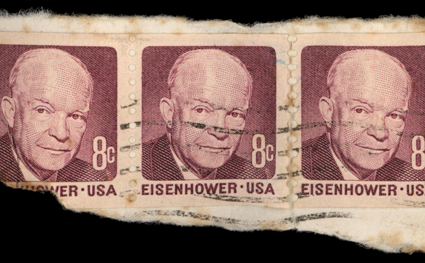 Stamps with Eisenhower's face